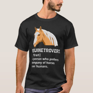 Camiseta Equinetrovert Person Prefiere La Compañía De Cab