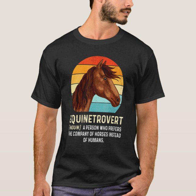 Camiseta Equinetrovert Una Persona Que Prefiere La Compañía (Anverso)