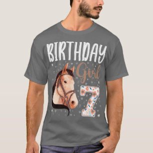 Camiseta equino Lovers 7 Chica de cumpleaños B-day 7 años