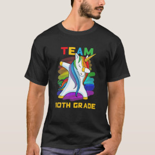 Camiseta Equipo 10º GRADO Unicorn Dabbing Back To School Fu