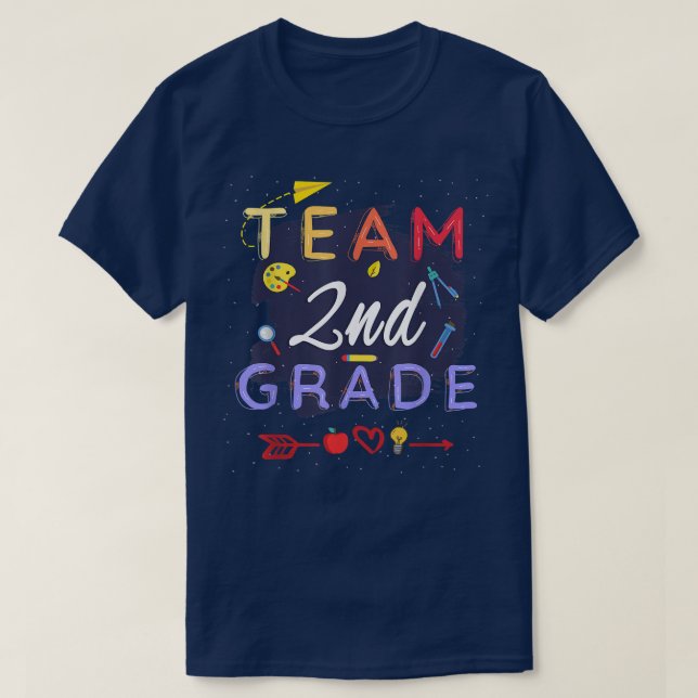 Camiseta Equipo 2º Grado De Vuelta A La Maestra Estudiante  (Diseño del anverso)