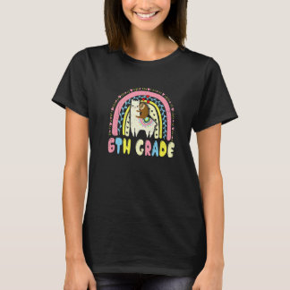 Camiseta Equipo 6to Grado Squad Llama Perezoso De Regreso A