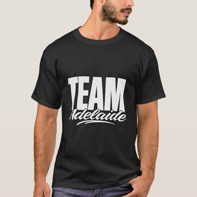 Camiseta Equipo Adelaide Nombre Alegría Por Apoyo En Adelai (Anverso)