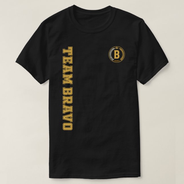 CAMISETA EQUIPO ALPHABET EAM BRAVO (Diseño del anverso)