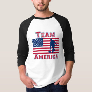 Camiseta Equipo América de la bandera americana que rueda