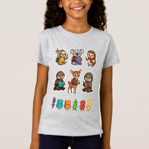 Camiseta Equipo Animal Regreso a la Escuela PNG Niños Kaw