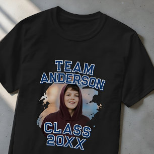 Camiseta Equipo [Apellido] Foto de Graduación Clase de 20XX