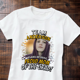 Camiseta Equipo [Apellido] Orgullosa Mamá de la Foto del Gr