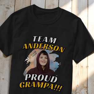 Camiseta Equipo [Apellido] Orgulloso Abuelo Foto de Graduac