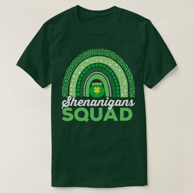 Camiseta Equipo Arcoiris del Día del Escuadrón St Patricks (Diseño del anverso)