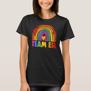 Camiseta Equipo arcoiris ESL Estudiante vuelve a la escuela