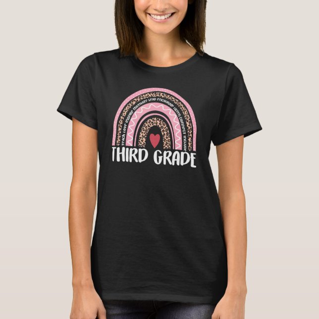 Camiseta Equipo arcoiris Hola 3er grado Cuadrado de rocas (Anverso)