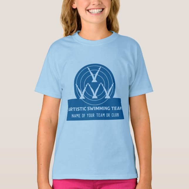 Camiseta Equipo Artístico Sincronizado de Club de Natación (Anverso)