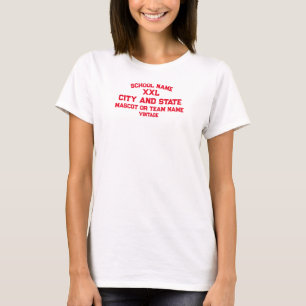 Camiseta Equipo atlético vintage Nombre Número de la Escuel