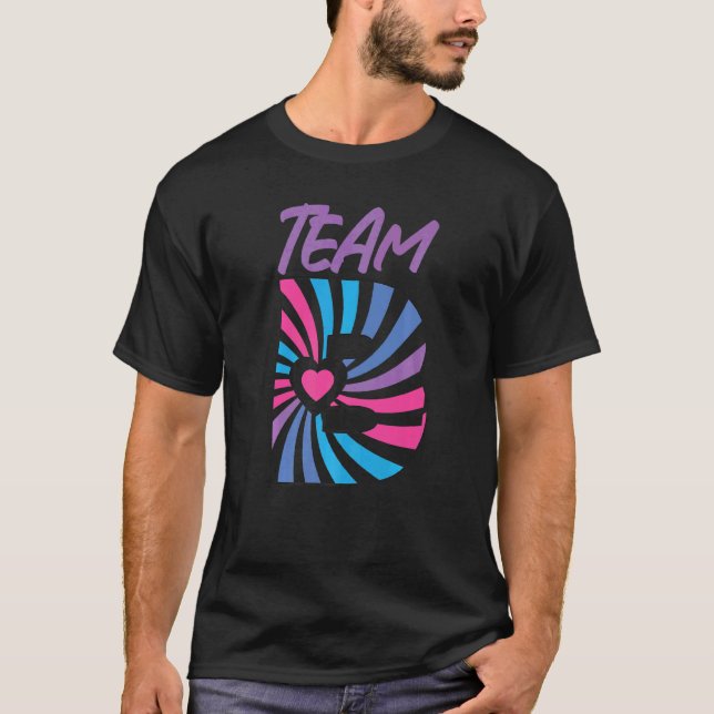 Camiseta Equipo B de Bandera del Orgullo Bisexual Bi (Anverso)