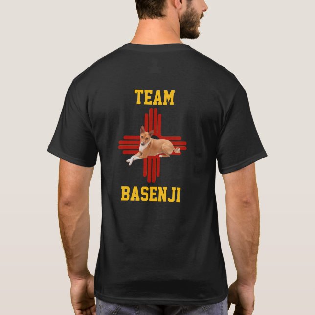 Camiseta Equipo Basenji Nuevo México Perro Lebrel (Reverso)