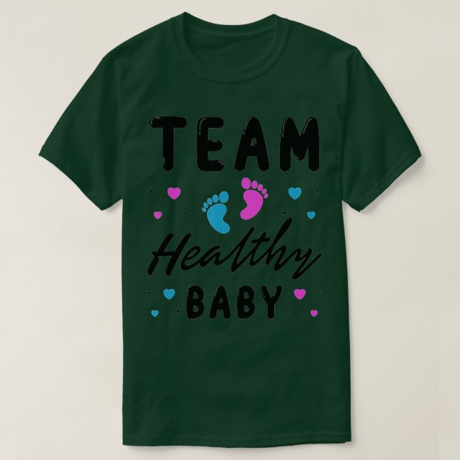 Camiseta equipo bebé saludable Funny género revelar fiesta  (Diseño del anverso)