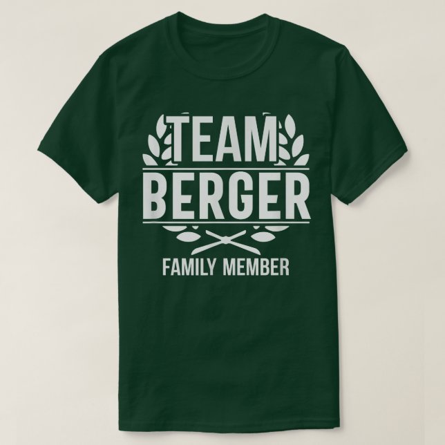 Camiseta Equipo Berger Orgulloso Miembro Berger Family (Diseño del anverso)