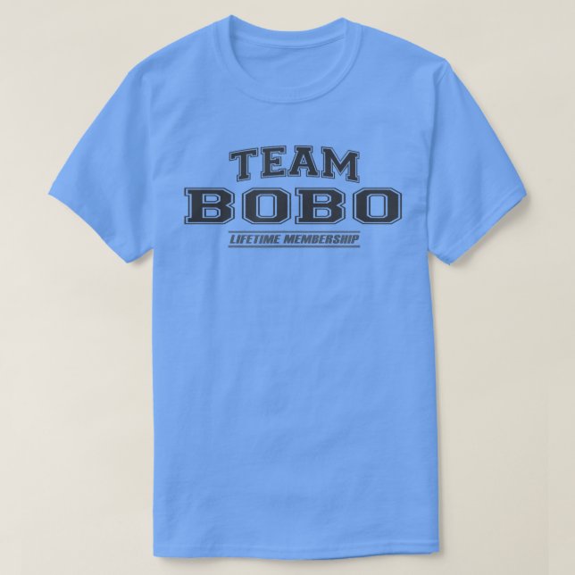 Camiseta Equipo Bobo Orgulloso apellido, regalo de apellido (Diseño del anverso)