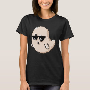 Camiseta Equipo Boo Pixel Gafas De Sol Lazy Clever Costum O