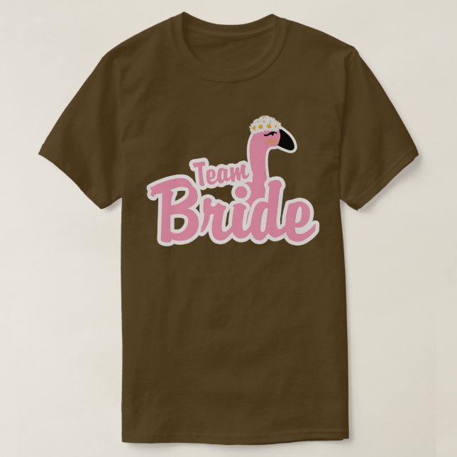 Camiseta Equipo Bride Bird Flamingo Variedad Animal Bachelo (Diseño del anverso)
