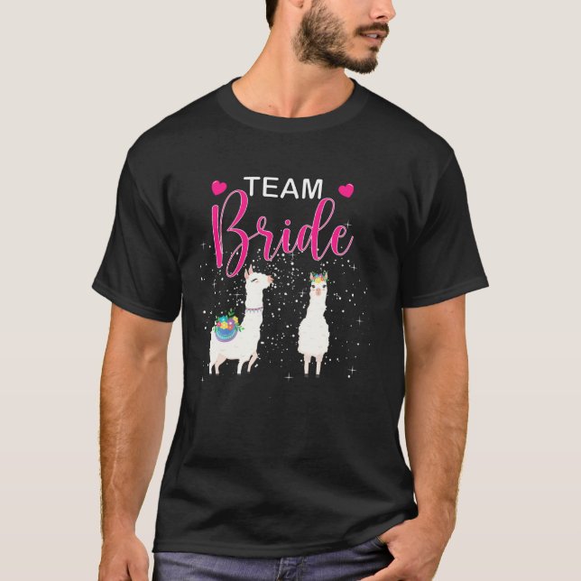 Camiseta Equipo Brie Alpaca Llama Bachelorette Groom Casada (Anverso)