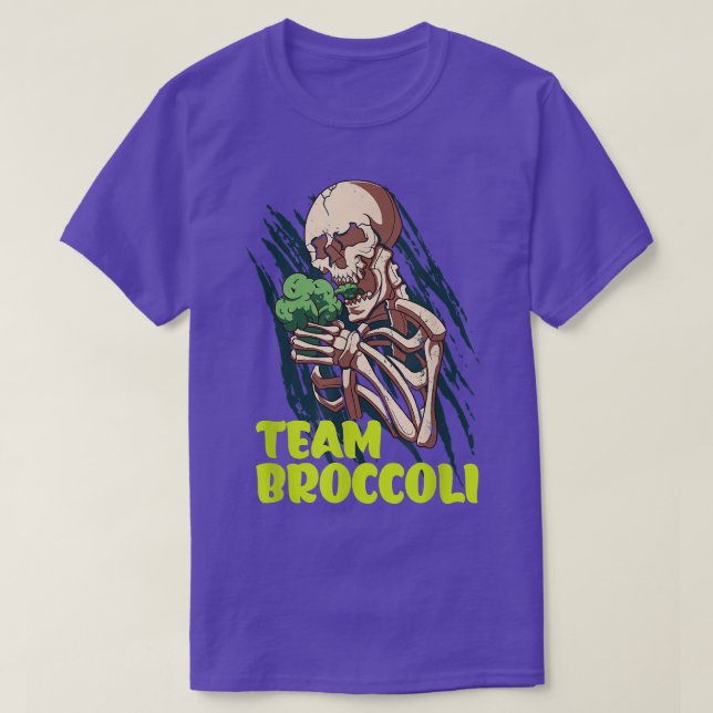 Camiseta Equipo Broccoli Broccoli Vegetales Comer Snack Die (Diseño del anverso)