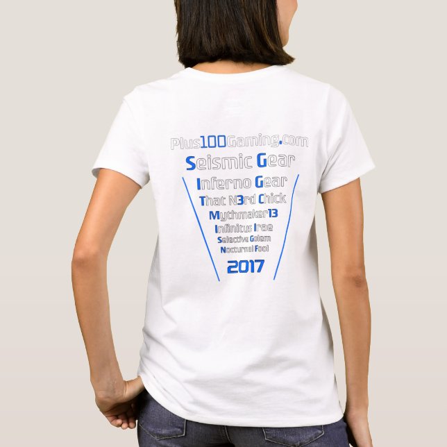 Camiseta Equipo +Camiseta 2017 del juego 100 para mujer (Reverso)