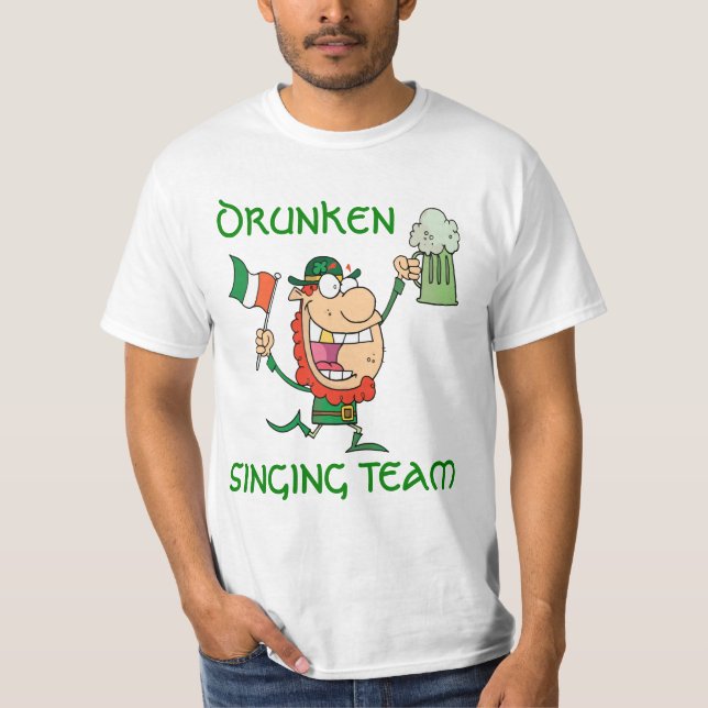 Camiseta Equipo cantante borracho del día de St Patrick (Anverso)