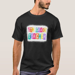 Camiseta Equipo Colorido de Profesores de Quinto Grado Vint