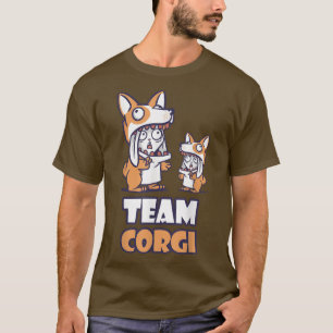 Camiseta Equipo Corgi Funny Bunnies Costumbres De Perro