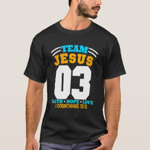 Camiseta Equipo cristiano Jesús 03 Faith Hope Love Navidade
