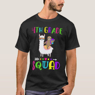 Camiseta Equipo Cuarto Grado Squad Perezoso Llama Regreso