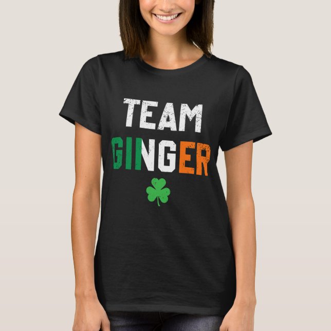 Camiseta Equipo Cutáneo de cabeza roja Ginger St Patrones (Anverso)
