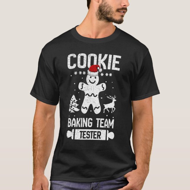 Camiseta Equipo Cute Cookie Baking Tester Gingerbread Chris (Anverso)