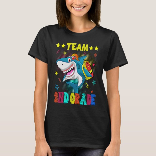 Camiseta Equipo de 2º curso de profesor de tiburón de vuelt (Anverso)