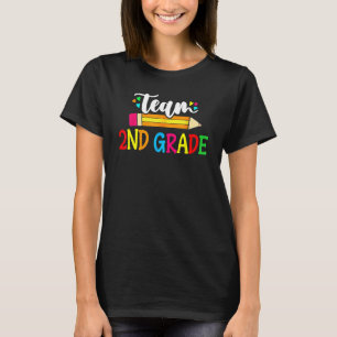 Camiseta Equipo de 2º grado Estudiante De Lápiz De Nuevo A