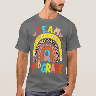 Camiseta Equipo de 2º grado Leopardo Arcoiris de vuelta a l