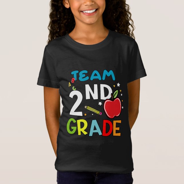 Camiseta Equipo de 2º grado Regalos de profesores de 2º gra (Anverso)