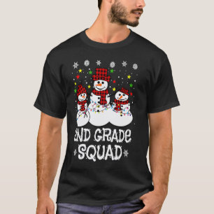 Camiseta Equipo de 2do Grado Cuadrillé Muñeco de Nieve Gorr