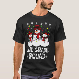 Camiseta Equipo de 2do Grado Cuadrillé Muñeco de Nieve Somb