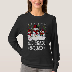 Camiseta Equipo de 2do Grado Cuadrillé Muñeco de Nieve Somb
