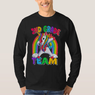 Camiseta Equipo de 2do Grado Unicornio Haciendo Dabing Regr