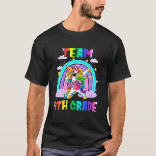 Camiseta Equipo De 4º Grado Dabbing Unicorn De Vuelta A La