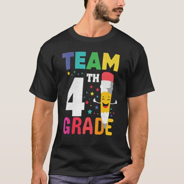Camiseta Equipo de 4º Grado De Vuelta A La Escuela (Anverso)