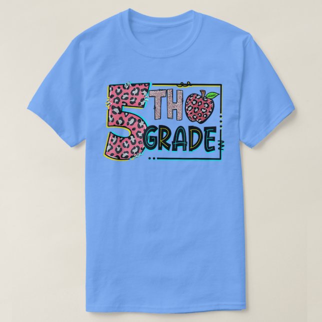 Camiseta Equipo De 5º Grado El Día Pasado De La Escuela De  (Diseño del anverso)