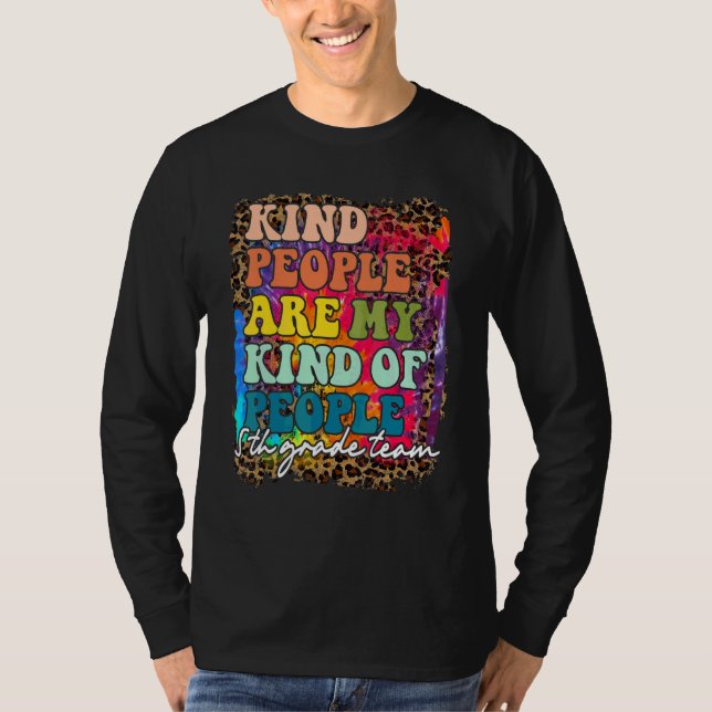 Camiseta Equipo de 5º grado Leopard Las personas amables so (Anverso)