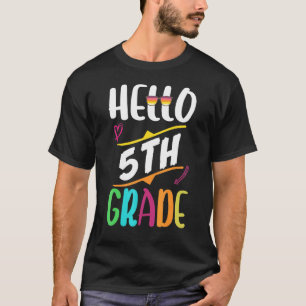 Camiseta equipo de 5to grado Hola maestro de quinto grado n