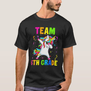 Camiseta Equipo De 6º Grado Unicornio Dabbing Cute Unicorn 