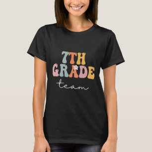 Camiseta Equipo de 7º grado retro divertido mujeres felices
